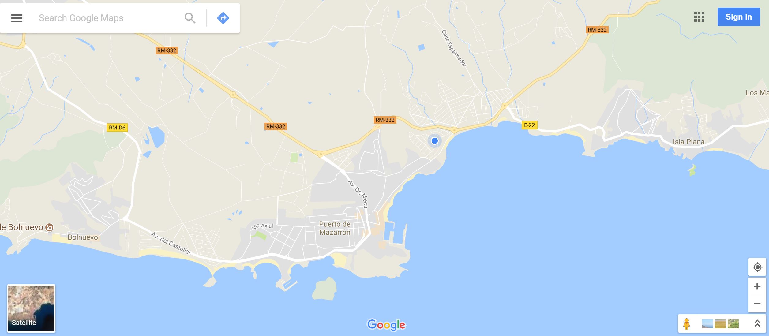 Map of Puerto de Mazarron